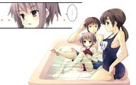 kyon nagato_yuki safe swimsuit // 1024x640 // 77.7KB