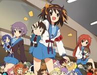 asahina_mikuru asakura_ryoko koizumi_itsuki kyon nagato_yuki safe school_uniform suzumiya_haruhi // 604x468 // 79.3KB