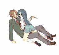 asakura_ryoko blade koizumi_itsuki safe school_uniform // 604x570 // 39.1KB